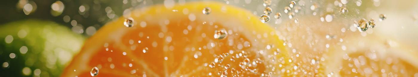 Water droplets bouncing off citrus.