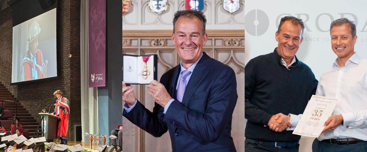 Recognition awards Steve Foots honorary degree, CBE, and long service awards landscape 4 male white