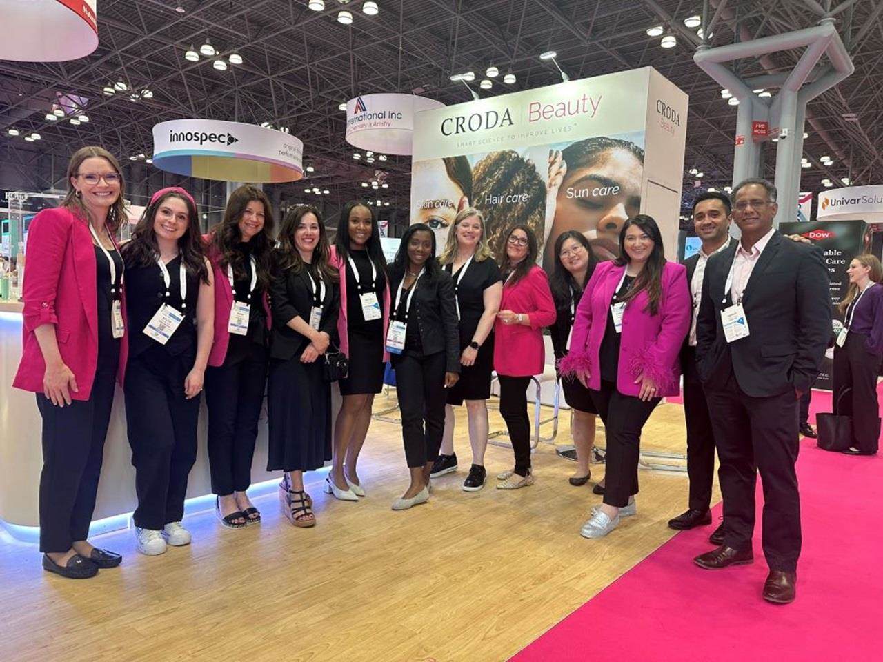 The Croda Beauty team at NYSCC Suppliers' Day 2025 featuring Shannon DesRoche, Kelcie Lesko, Marni Dexter, Donna Petretti, Brittney Strickland, Farahdia Edouard, Camille Sasik, Michelle Staudt, Anne Young, Panayiota Kalimanis, Nicholas Vallillo, Abhijit Bidaye