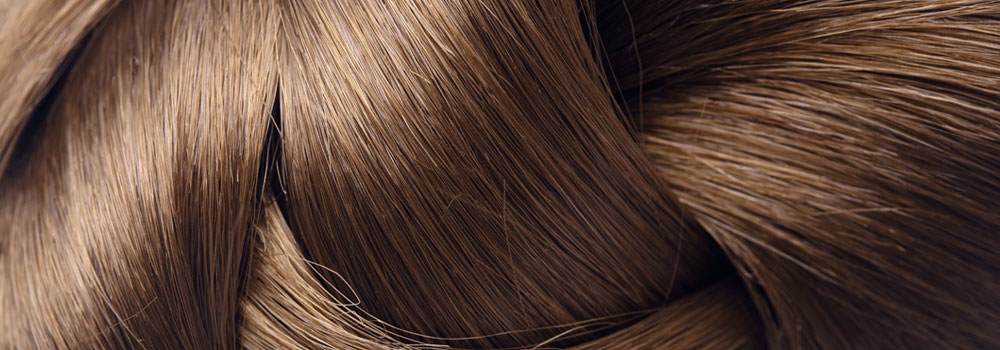 Close up on straight long brown hair.