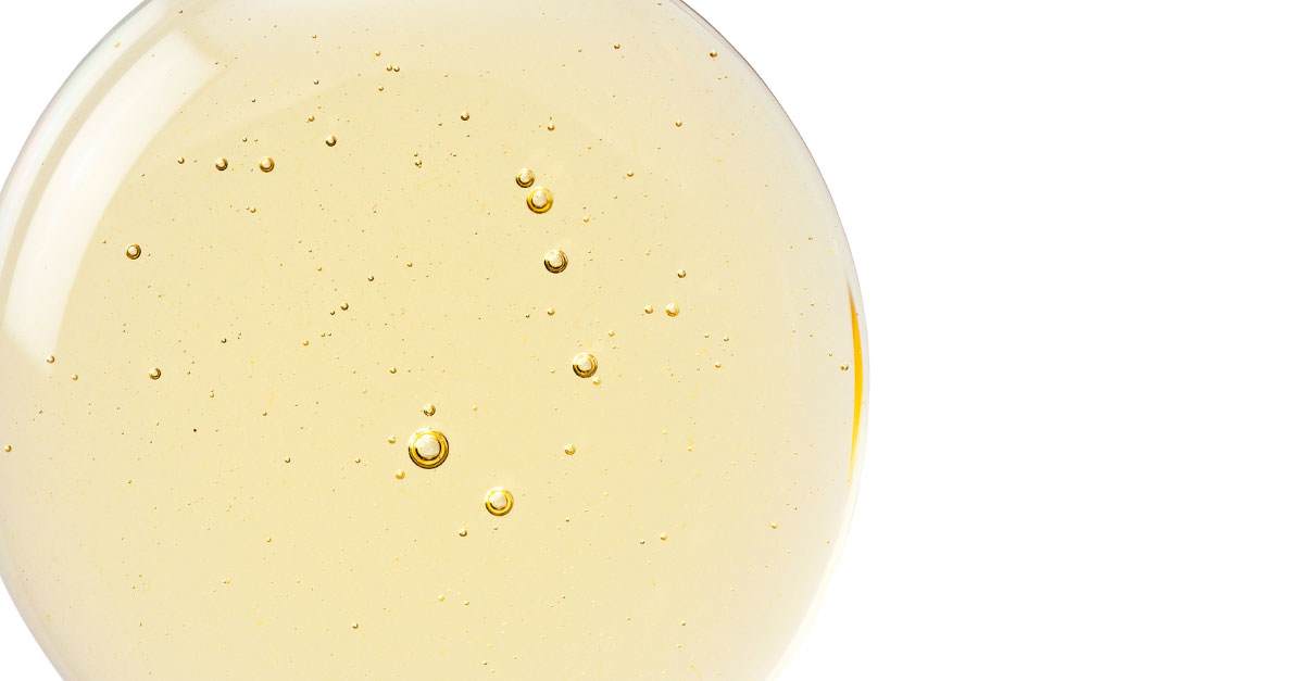 Close up on a cleansing oil.