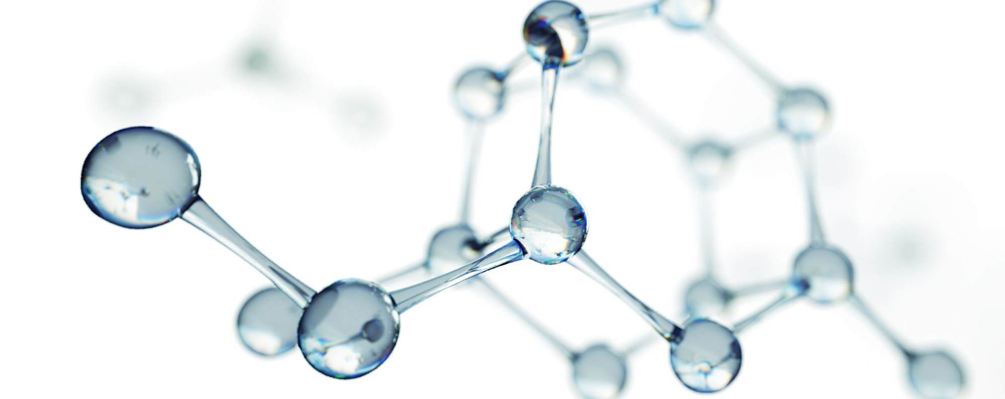 peptides images of molecules blue on white background colour cosmetics actives