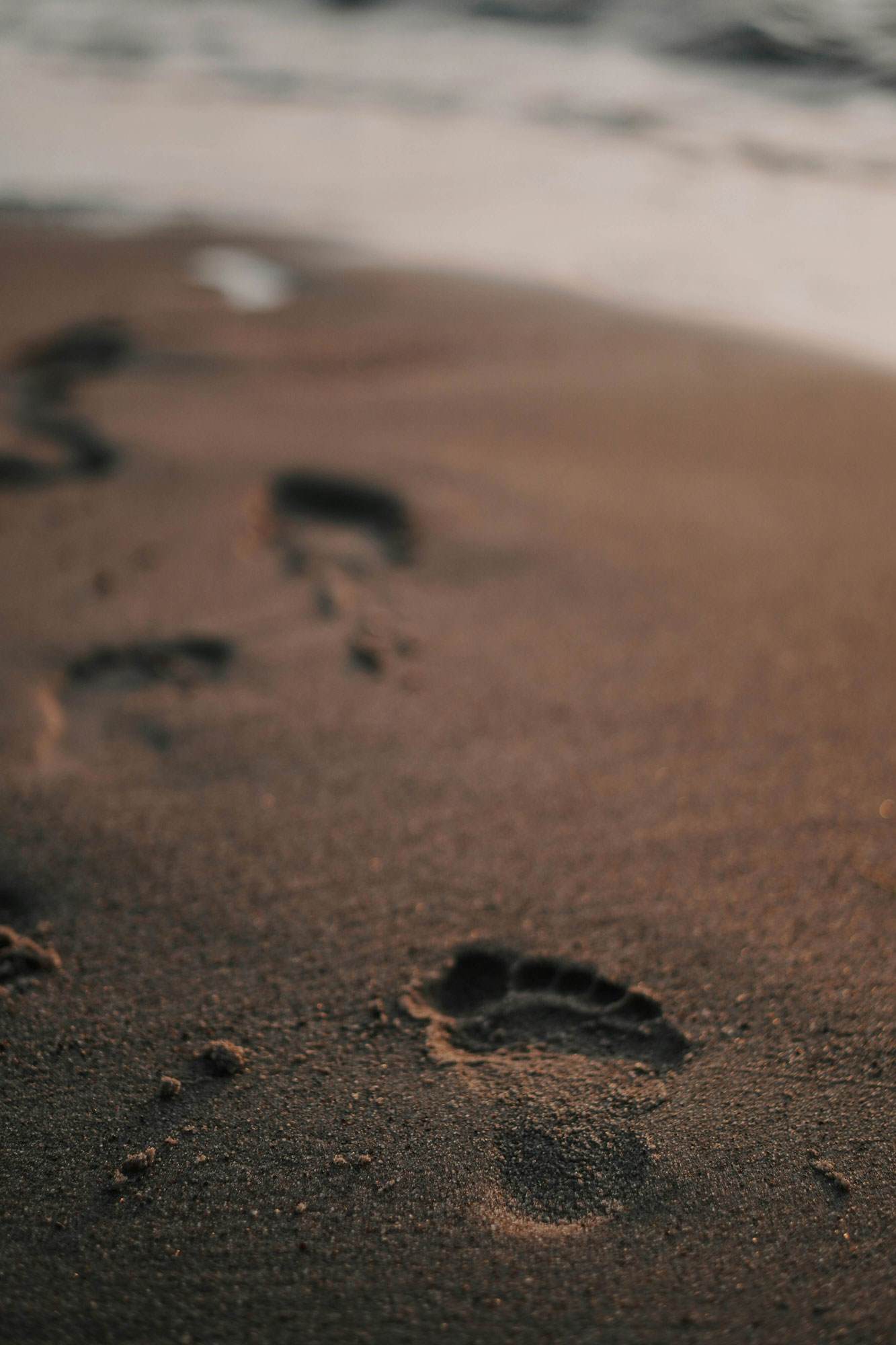 footprints in sand