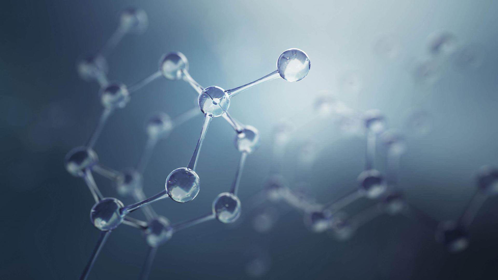 分子モデルの3Dイラストの背景