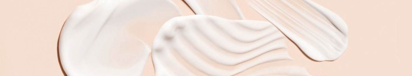 Lotions spread out to show texture