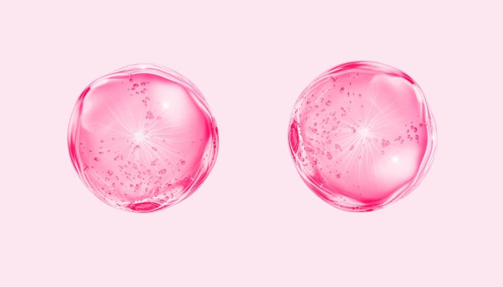 2 abstract pink cells